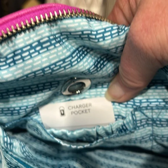 Vera Bradley Floral Crossbody Bag - Pink, Blue, Green - Picture 12 of 13